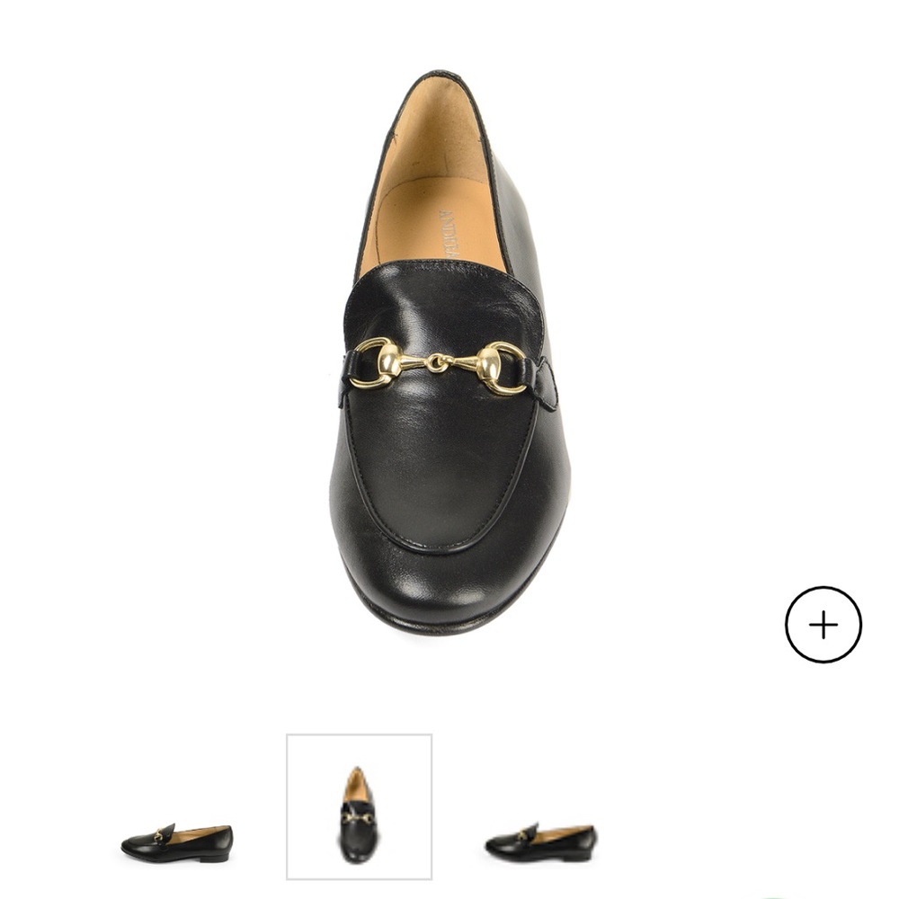 🖤NEW Black Leather Loafers Moccasins Metallic Buckle Size 10🖤 - Picture 9 of 9